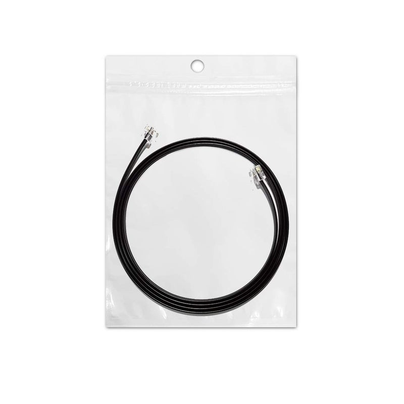 AMZ Pro AmzPRO (1 Pack) 5 Feet Telephone Cord for Landline Phones RJ11 Cable, Pro Grade Phone Line Cord (5 ft, Black) Made in USA - Image 3